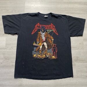 Vintage Metallica 1094 The Unforgiven Pushead Distressed Band Tee Size 25x30.5
